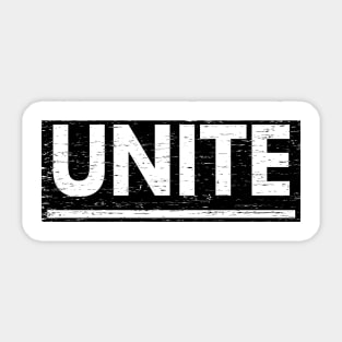 Unite! Typography Black Sticker